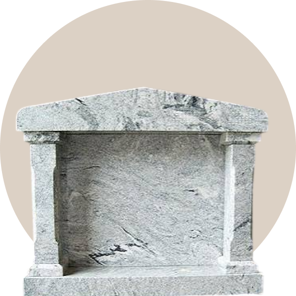 viscon white headstone